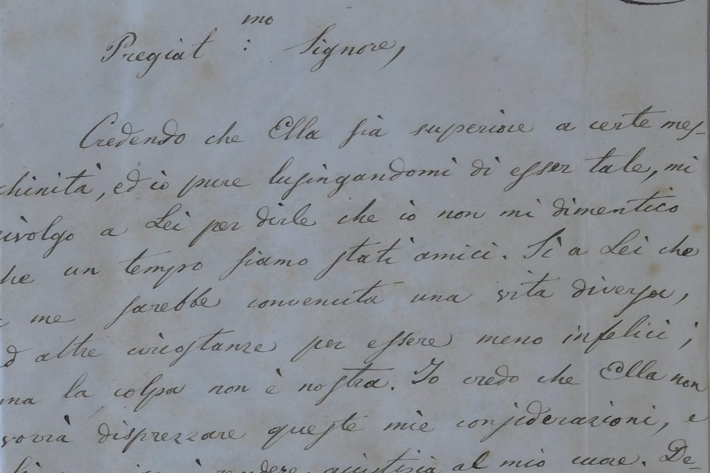 Lettere a Pietro Ferrari di Castelnuovo Magra in quarto