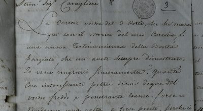 Lettere autografe al Cav. Luigi Angiolini di Serravezza