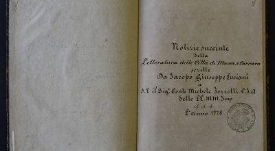 Notizie succinte della letteratura delle città di Massa e Carrara